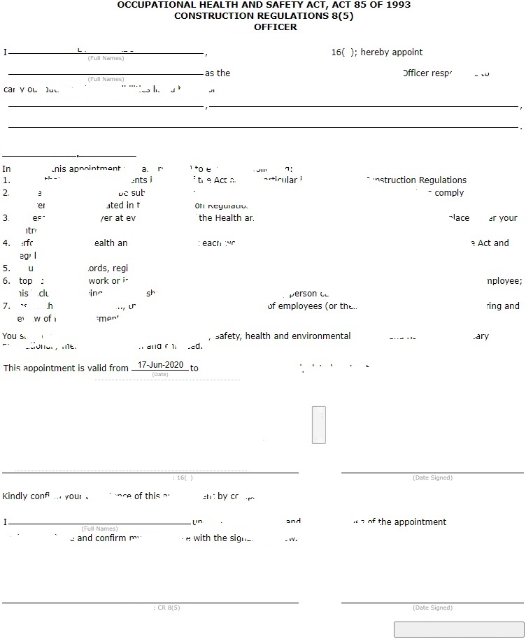 Sample Legal Appointment
